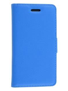Nokia Lumia 930 Slim Synthetic Leather Wallet Case with Stand - Blue