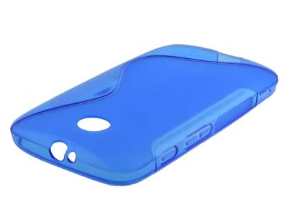 Wave Case for Motorola Moto E 1st Gen - Frosted Blue/Blue