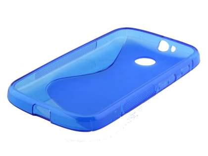 Wave Case for Motorola Moto E 1st Gen - Frosted Blue/Blue