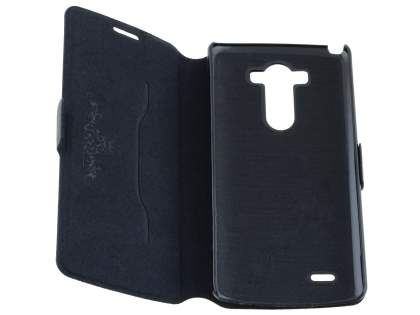 Slim Genuine Leather Portfolio Case for LG G3 - Black