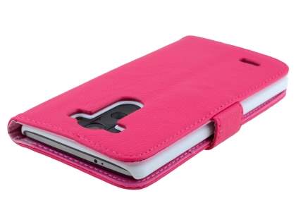 Synthetic Leather Wallet Case with Stand for LG G3 - Pink