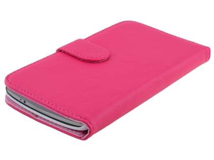 Synthetic Leather Wallet Case with Stand for LG G3 - Pink