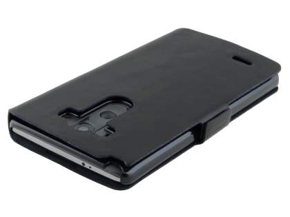 Slim Genuine Leather Portfolio Case for LG G3 - Black