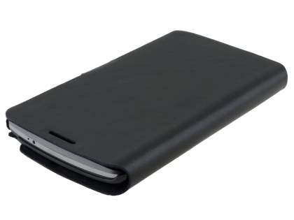 Slim Genuine Leather Portfolio Case for LG G3 - Black