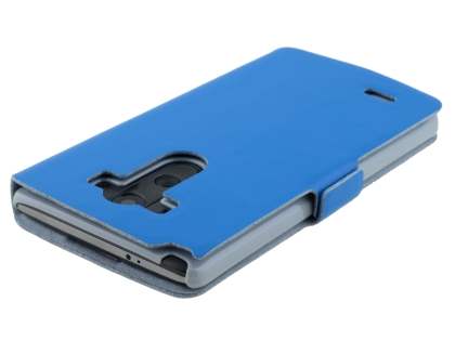 Slim Genuine Leather Portfolio Case for LG G3 - Blue