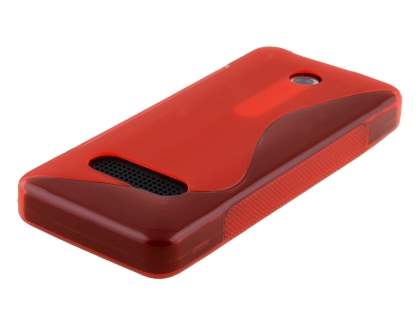 Wave Case for Nokia 301 - Frosted Red/Red