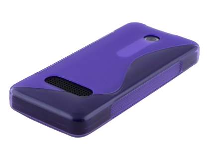 Wave Case for Nokia 301 - Frosted Purple/Purple