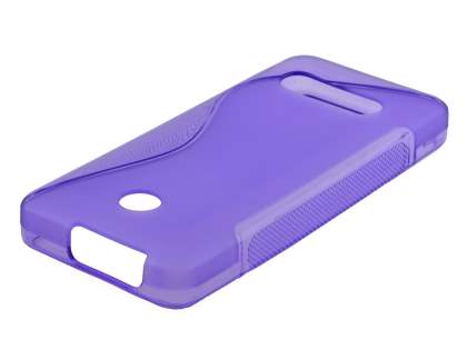 Wave Case for Nokia 301 - Frosted Purple/Purple
