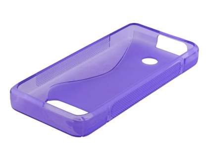Wave Case for Nokia 301 - Frosted Purple/Purple