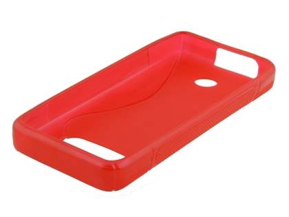 Wave Case for Nokia 301 - Frosted Red/Red