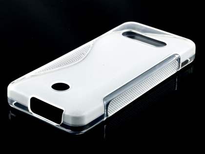 Wave Case for Nokia 301 - Frosted Clear/Clear