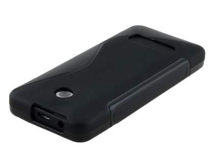 Wave Case for Nokia 301 - Frosted Black/Black