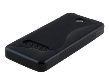 Wave Case for Nokia 301 - Frosted Black/Black