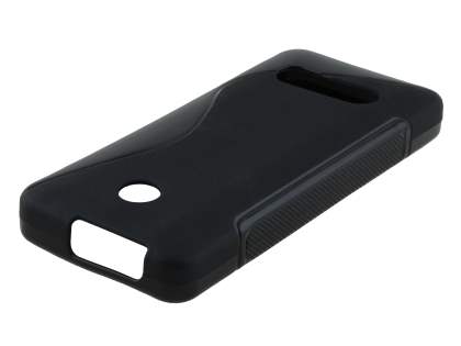 Wave Case for Nokia 301 - Frosted Black/Black