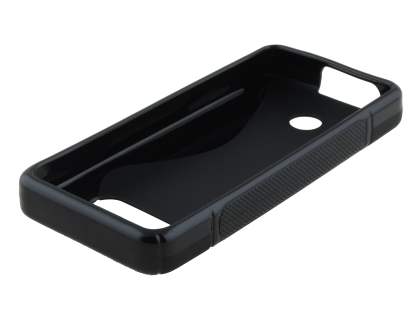 Wave Case for Nokia 301 - Frosted Black/Black