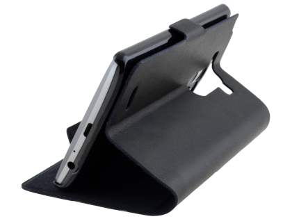 Slim Genuine Leather Portfolio Case for LG G3 - Black