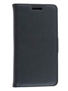 Nokia Lumia 930 Slim Synthetic Leather Wallet Case with Stand - Classic Black