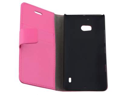 Nokia Lumia 930 Slim Synthetic Leather Wallet Case with Stand - Pink