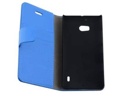Nokia Lumia 930 Slim Synthetic Leather Wallet Case with Stand - Blue