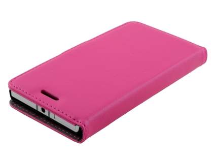 Nokia Lumia 930 Slim Synthetic Leather Wallet Case with Stand - Pink
