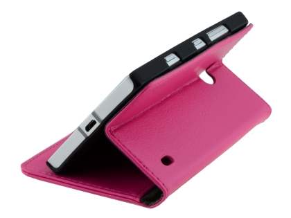 Nokia Lumia 930 Slim Synthetic Leather Wallet Case with Stand - Pink