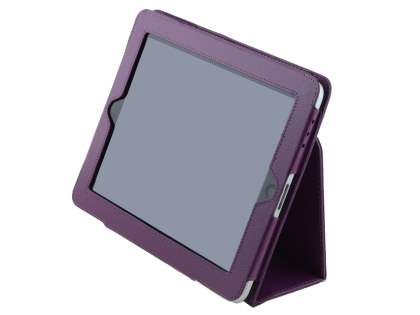 Synthetic Leather Flip Case with Fold-Back Stand for iPad 1st Gen - Purple