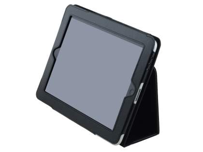 Synthetic Leather Flip Case with Fold-Back Stand for iPad 1st Gen - Classic Black