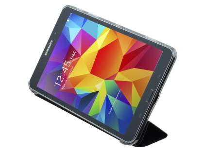 Samsung Galaxy Tab 4 8.0 Book-Style Case with Stand - Black/Frosted Clear