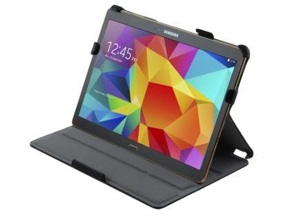 Synthetic Leather Flip Case with Multi-Angle Tilt Stand for Samsung Galaxy Tab S 10.5 - Classic Black