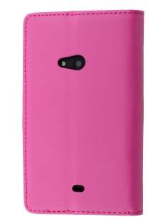 Genuine Leather Wallet Case with Stand for Nokia Lumia 625 - Hot Pink Genuine Leather Wallet Case with Stand for Nokia Lumia 625 - Hot Pink