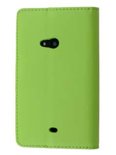 Genuine Leather Wallet Case with Stand for Nokia Lumia 625 - Green Genuine Leather Wallet Case with Stand for Nokia Lumia 625 - Green