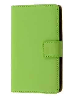 Genuine Leather Wallet Case with Stand for Nokia Lumia 625 - Green
