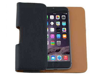 Synthetic Leather Belt Pouch (Bumper Case Compatible) - Classic Black