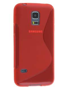 Wave Case for Samsung Galaxy S5 mini - Frosted Red/Red Soft Cover