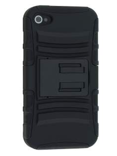 Rugged Case with Holster Belt Clip for iPhone 4/4s - Classic Black Rugged Case with Holster Belt Clip for iPhone 4/4s - Classic Black