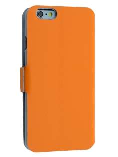 Slim Genuine Leather Portfolio Case with Stand for iPhone 6s/6 - Orange Slim Genuine Leather Portfolio Case with Stand for iPhone 6s/6 - Orange