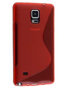 Wave Case for Samsung Galaxy Note 4 - Frosted Red/Red Soft Cover