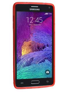 Wave Case for Samsung Galaxy Note 4 - Frosted Red/Red