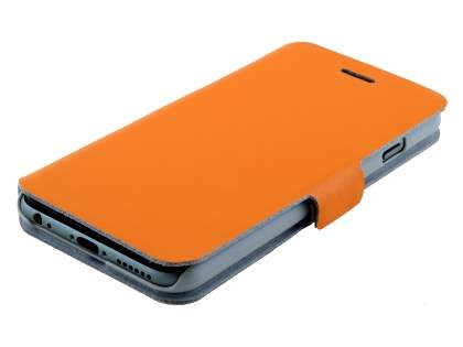 Slim Genuine Leather Portfolio Case with Stand for iPhone 6s/6 - Orange