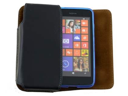 Extra-tough Genuine Leather ShineColours belt pouch (Bumper Case Compatible) for Nokia Lumia 635/636/630