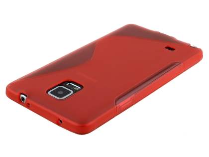 Wave Case for Samsung Galaxy Note 4 - Frosted Red/Red