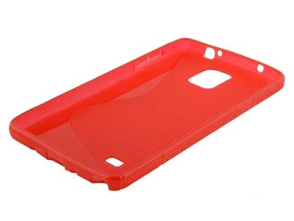 Wave Case for Samsung Galaxy Note 4 - Frosted Red/Red