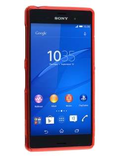 Wave Case for Sony Xperia Z3 - Frosted Red/Red