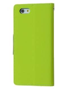 Mercury Goospery Colour Fancy Diary Case with Stand for iPhone 6s/6 - Lime/Navy