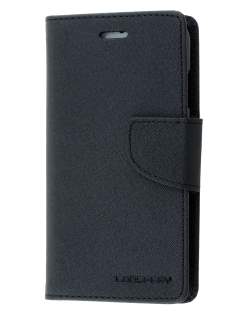 Mercury Goospery Colour Fancy Diary Case with Stand for iPhone 6s Plus/6 Plus - Classic Black