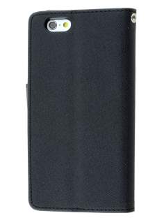 Mercury Goospery Colour Fancy Diary Case with Stand for iPhone 6s Plus/6 Plus - Classic Black