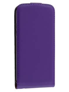 Slim Genuine Leather Flip Case for iPhone 6s/6 - Purple