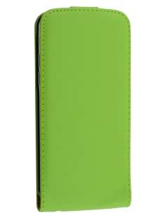 Slim Genuine Leather Flip Case for iPhone 6s Plus/6 Plus - Lime