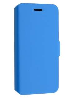 Slim Genuine Leather Portfolio Case with Stand for iPhone 6s Plus/6 Plus - Blue