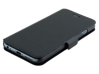 Slim Genuine Leather Portfolio Case with Stand for iPhone 6s Plus/6 Plus - Classic Black
